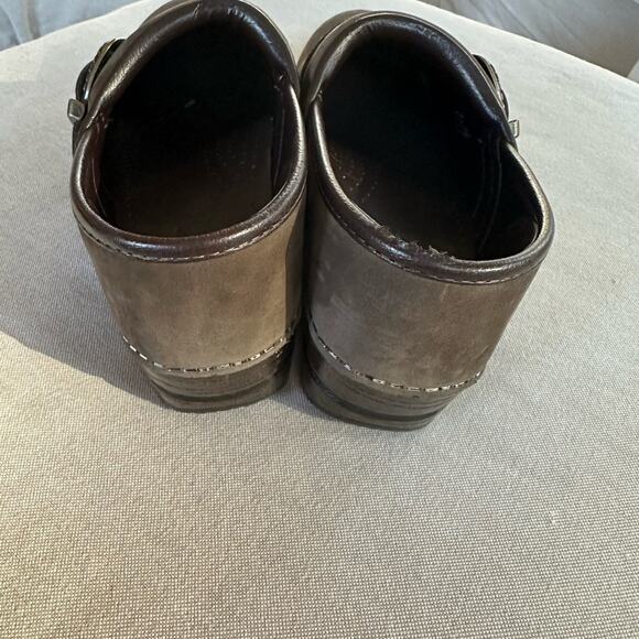 Dansko Brown Mules with Brass Buckle and Wooden Sole 38 - Picture 6 of 10